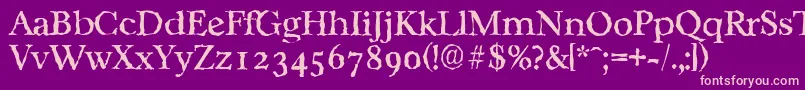 CasablancarandomRegular Font – Pink Fonts on Purple Background