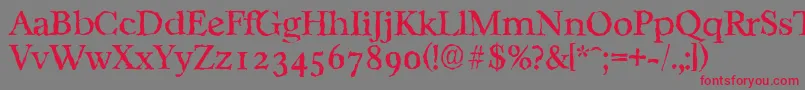 CasablancarandomRegular Font – Red Fonts on Gray Background