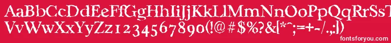 CasablancarandomRegular Font – White Fonts on Red Background