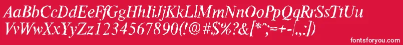 ThamesrandomItalic Font – White Fonts on Red Background