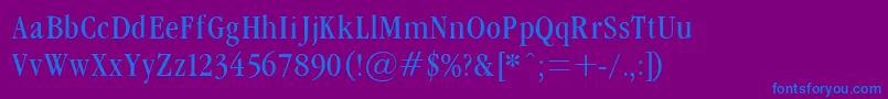 Garamondcond Light Font – Blue Fonts on Purple Background