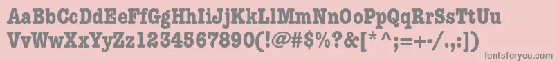 AmericantypewriterstdBdcnd Font – Gray Fonts on Pink Background