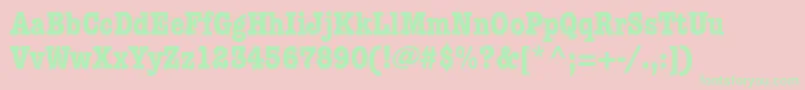 Шрифт AmericantypewriterstdBdcnd – зелёные шрифты на розовом фоне