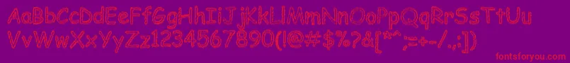 Beerglass-fontti – punaiset fontit violetilla taustalla