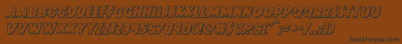 Doktermonstro3Dital Font – Black Fonts on Brown Background