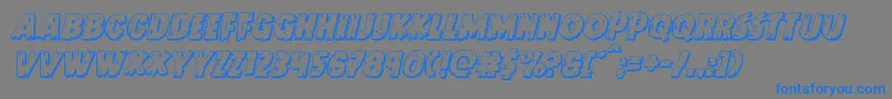 Doktermonstro3Dital Font – Blue Fonts on Gray Background