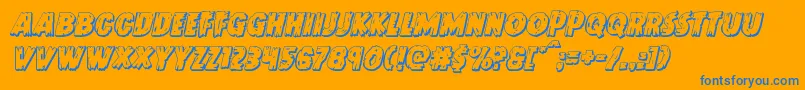More about Doktermonstro3Dital Font Doktermonstro3Dital Font – Blue Fonts on Orange Background