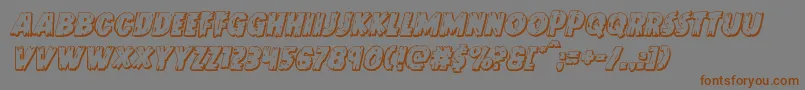 Doktermonstro3Dital Font – Brown Fonts on Gray Background