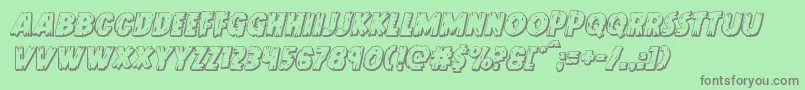 Doktermonstro3Dital Font – Gray Fonts on Green Background