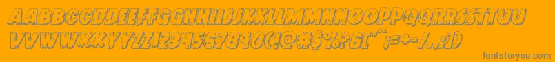 Doktermonstro3Dital Font – Gray Fonts on Orange Background