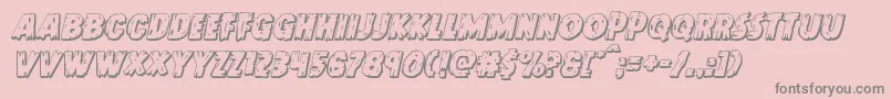 Doktermonstro3Dital Font – Gray Fonts on Pink Background