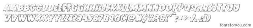 Doktermonstro3Dital Font – Gray Fonts on White Background