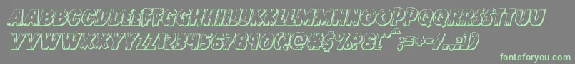 Doktermonstro3Dital Font – Green Fonts on Gray Background