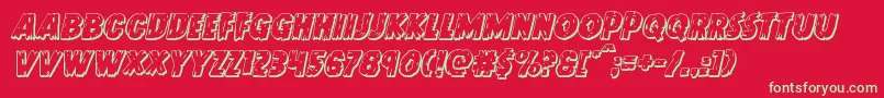 Doktermonstro3Dital Font – Green Fonts on Red Background