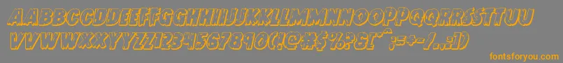 Doktermonstro3Dital Font – Orange Fonts on Gray Background