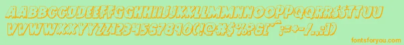 Doktermonstro3Dital Font – Orange Fonts on Green Background