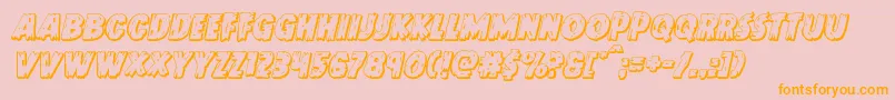 Doktermonstro3Dital Font – Orange Fonts on Pink Background