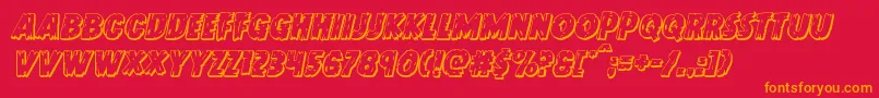 Doktermonstro3Dital Font – Orange Fonts on Red Background