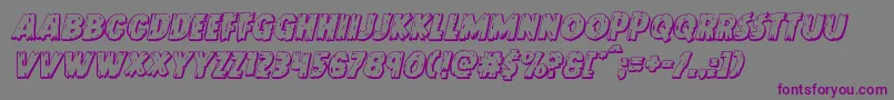 Doktermonstro3Dital-Schriftart – Violette Schriften auf grauem Hintergrund