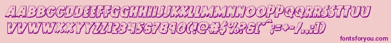 Doktermonstro3Dital Font – Purple Fonts on Pink Background