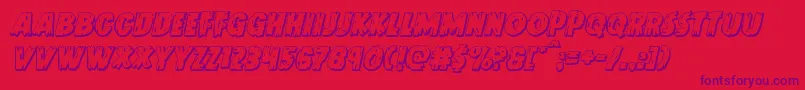 Doktermonstro3Dital Font – Purple Fonts on Red Background