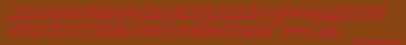Doktermonstro3Dital Font – Red Fonts on Brown Background
