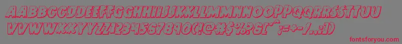 Doktermonstro3Dital Font – Red Fonts on Gray Background