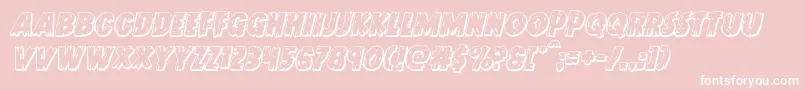 Doktermonstro3Dital Font – White Fonts on Pink Background