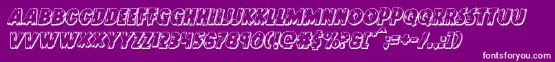 Doktermonstro3Dital Font – White Fonts on Purple Background
