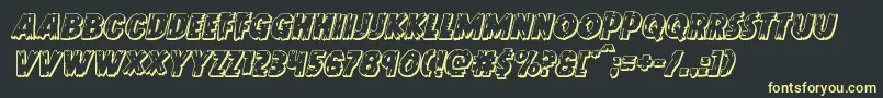 Doktermonstro3Dital Font – Yellow Fonts on Black Background