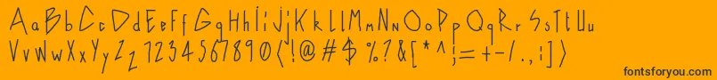 Naive Font – Black Fonts on Orange Background