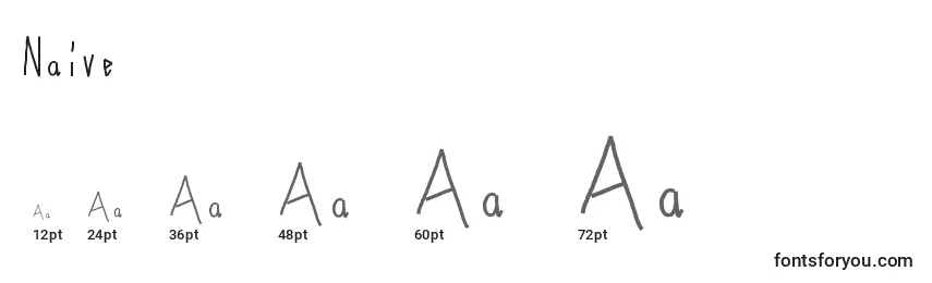 Размеры шрифта Naive