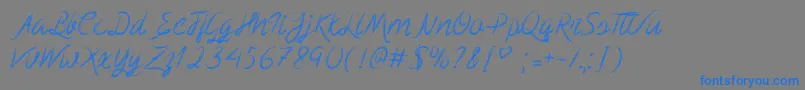 ScribbleScript Font – Blue Fonts on Gray Background