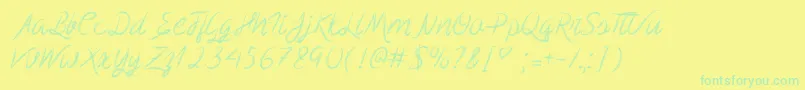 Más sobre la fuente ScribbleScript fuente ScribbleScript – Fuentes Verdes Sobre Fondo Amarillo