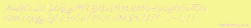 Más sobre la fuente ScribbleScript fuente ScribbleScript – Fuentes Rosadas Sobre Fondo Amarillo
