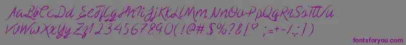ScribbleScript Font – Purple Fonts on Gray Background