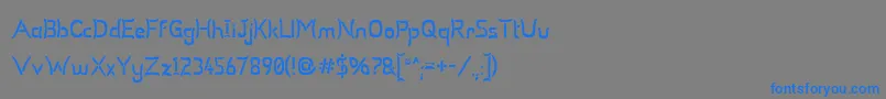 UmSticksAlienated Font – Blue Fonts on Gray Background