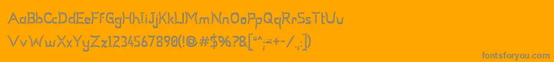 UmSticksAlienated Font – Gray Fonts on Orange Background