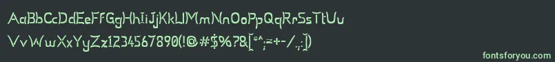 UmSticksAlienated-fontti – vihreät fontit mustalla taustalla