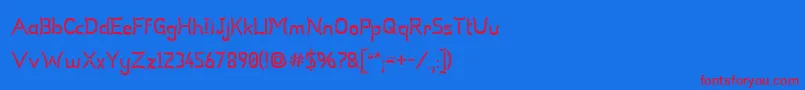 UmSticksAlienated Font – Red Fonts on Blue Background