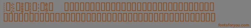 KrVerticalFlair Font – Brown Fonts on Gray Background