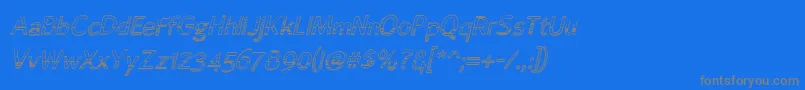 Alumfreepromotional2-Schriftart – Graue Schriften auf blauem Hintergrund