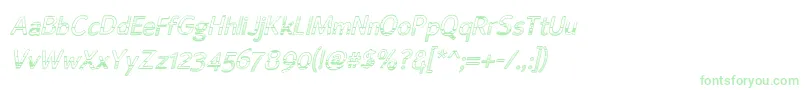 Alumfreepromotional2-Schriftart – Grüne Schriften