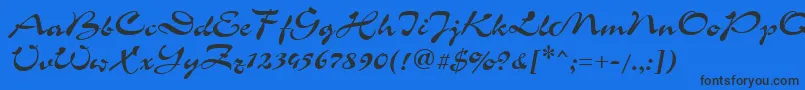 Corridactt Font – Black Fonts on Blue Background