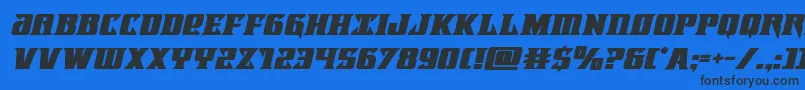Lifeforceboldital Font – Black Fonts on Blue Background