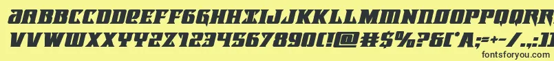 Lifeforceboldital Font – Black Fonts on Yellow Background