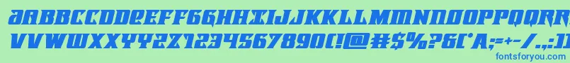 Lifeforceboldital Font – Blue Fonts on Green Background