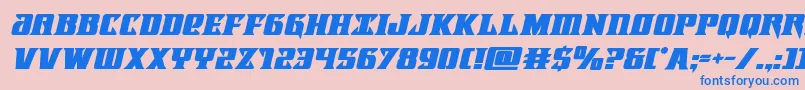 Lifeforceboldital Font – Blue Fonts on Pink Background