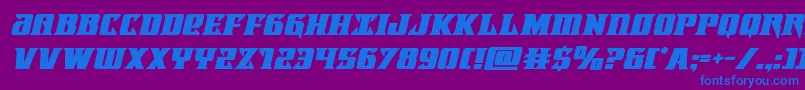 Lifeforceboldital Font – Blue Fonts on Purple Background