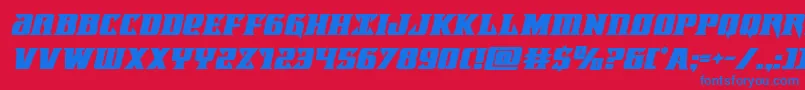 Weitere Informationen zur Lifeforceboldital-Schriftart Lifeforceboldital-Schriftart – Blaue Schriften auf rotem Hintergrund